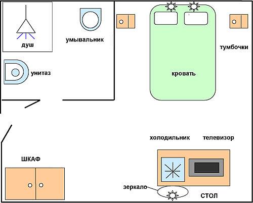 Однокомнатный номер СТАНДАРТ с видом на горы корпус Парк