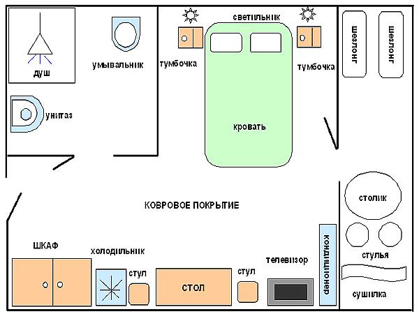 Однокомнатный номер СТАНДАРТ корпус Море